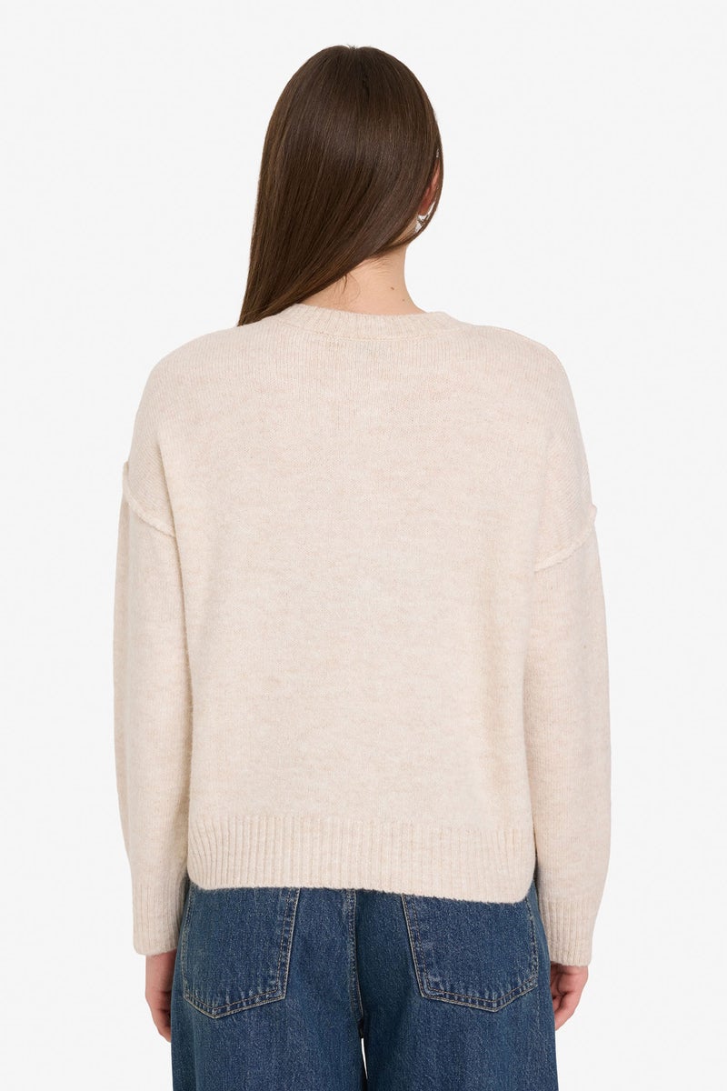 DeFacto Beige Woman Regular Fit Crew Neck Cardigan Casual - Image 5